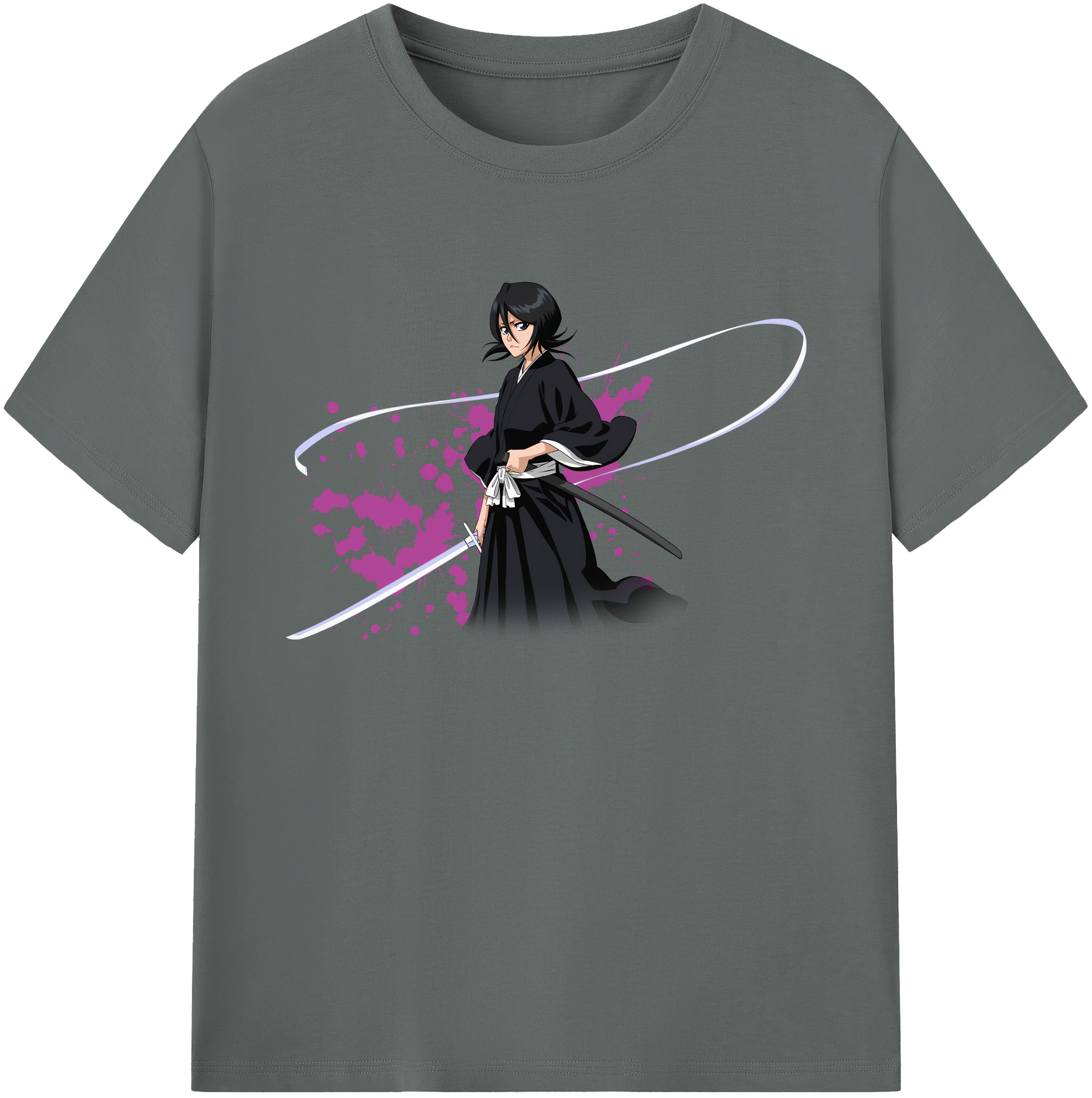 （画像用） ブリーチ 朽木ルキア BLEACH Kuchiki Rukia 綿100％ メンズ半袖Tシャツ｜肌触りやわらか＆通気性